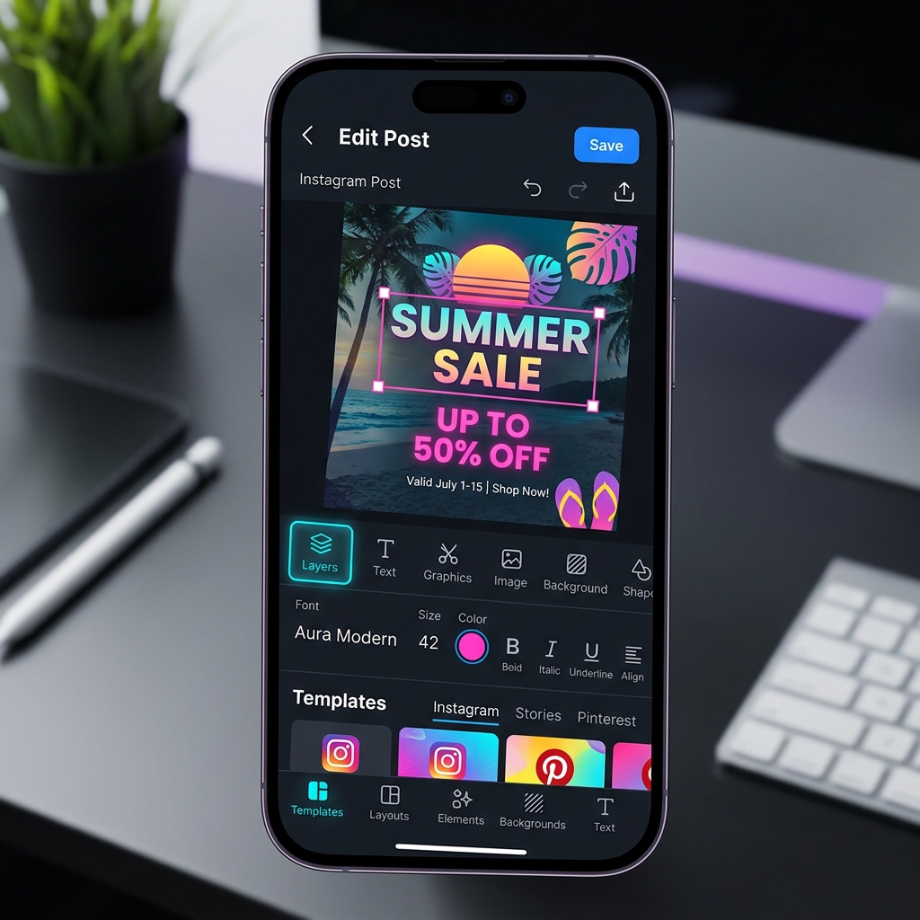 Canva Pro Mod Android Application Dashboard Preview